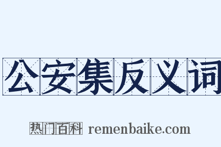 公安集反义词是什么意思的图片